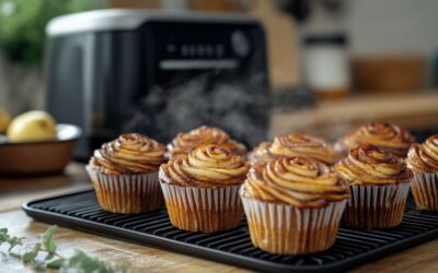 Apfel-Zimtschnecken-Muffins in der Heißluftfritteuse backen