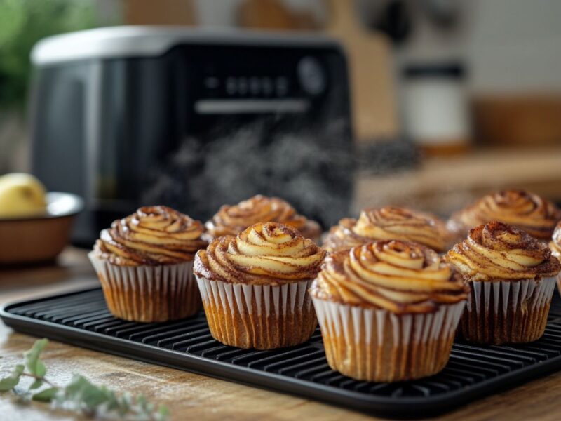 Apfel-Zimtschnecken-Muffins aus der Heißluftfritteuse