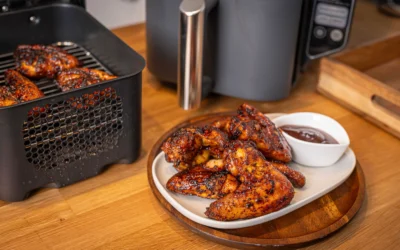 Honig BBQ Chicken Wings aus der Heißluftfritteuse | Rezept