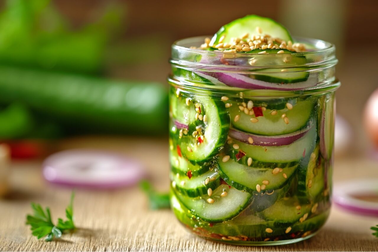 Viral TikTok Gurkensalat Rezept Frisch & Lecker im Weckglas