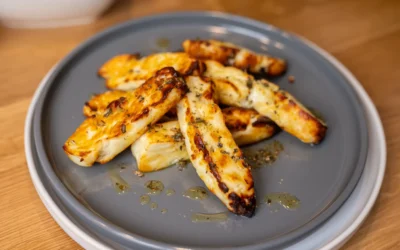 Knusprige Halloumi Sticks aus der Heißluftfritteuse | Rezept