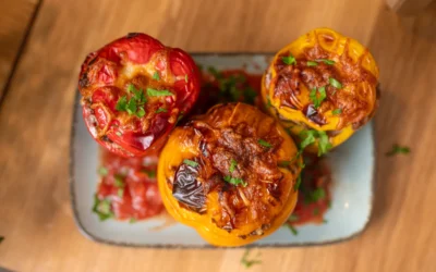 Gefüllte Paprika in der Heißluftfritteuse – Einfach & Lecker