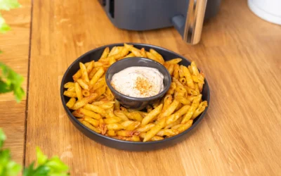 Pasta-Chips aus der Heißluftfritteuse – Knuspriger Snack