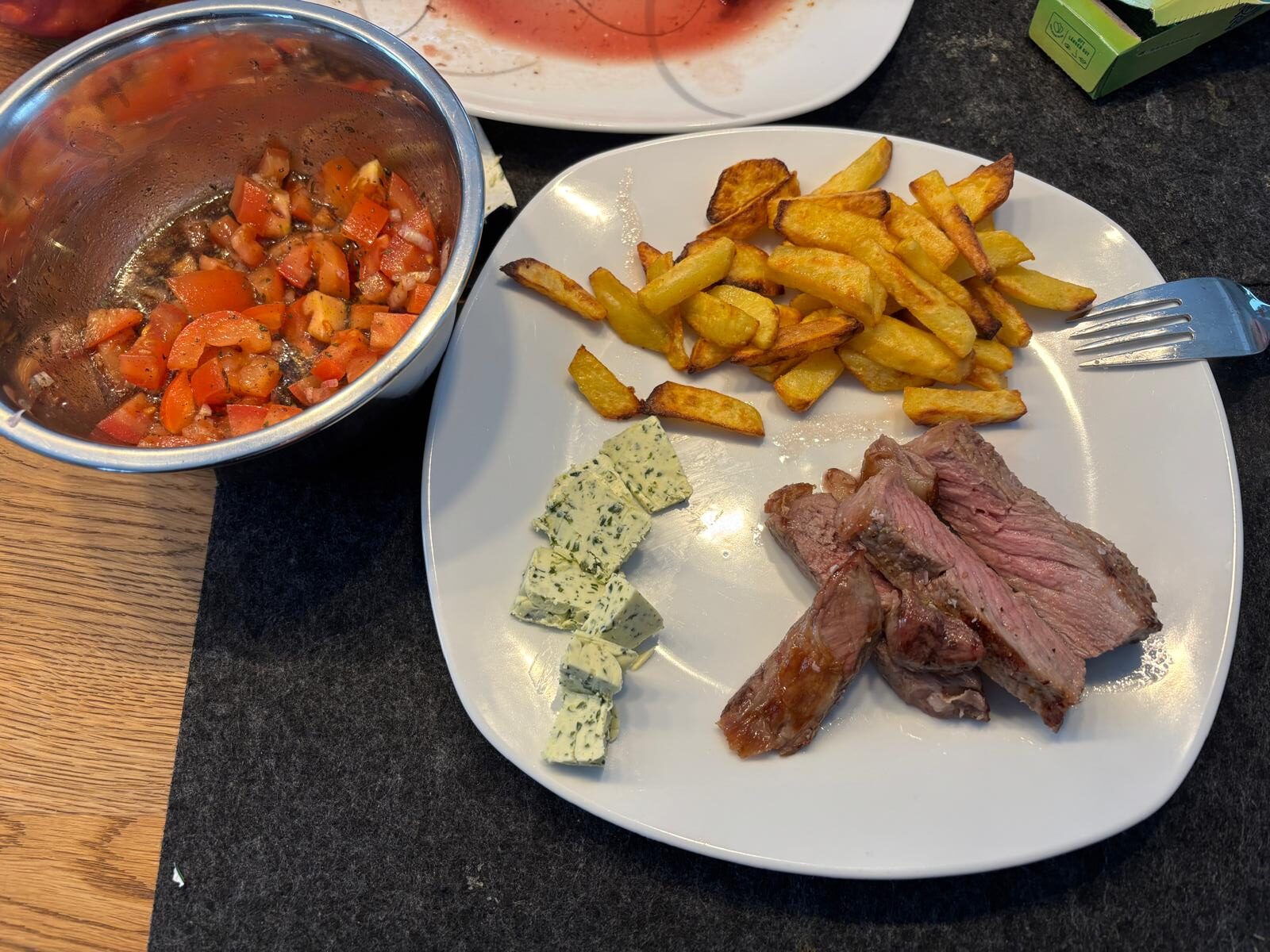 Rindersteak aus der Heißluftfritteuse