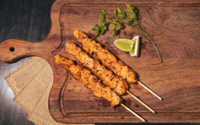 Hähnchenspieße aus der Heißluftfritteuse – Sommerlich!
