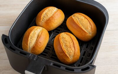 Brötchen aus der Heißluftfritteuse – einfach & knusprig
