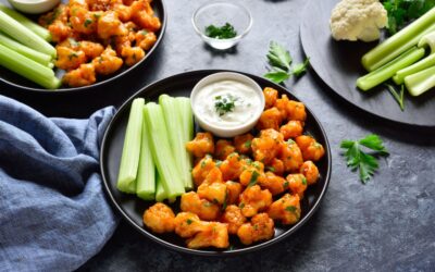 Blumenkohlwings aus der Heißluftfritteuse mit Joghurt-Dip