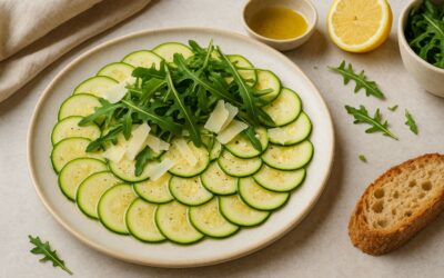 Zucchini-Carpaccio mit Rucola und Parmesan | Sommerrezept