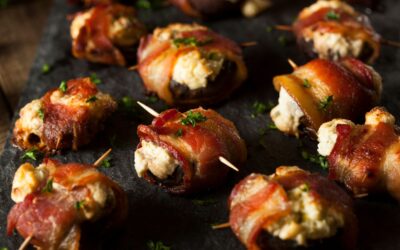 Champignons mit Feta & Bacon aus der Heißluftfritteuse