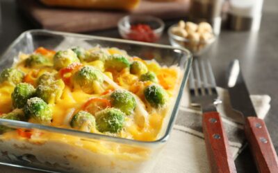 Rosenkohlauflauf mit Paprika und Käse – cremig & würzig